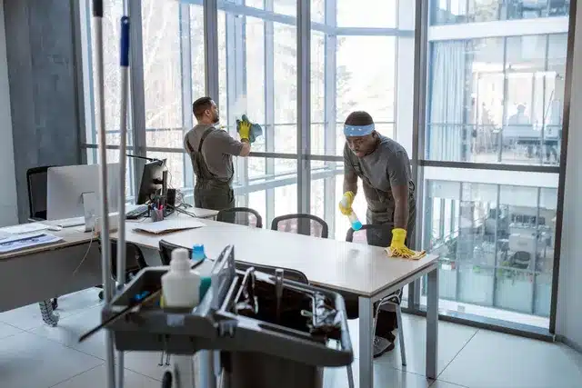 Clean Office Space with Bright Lighting