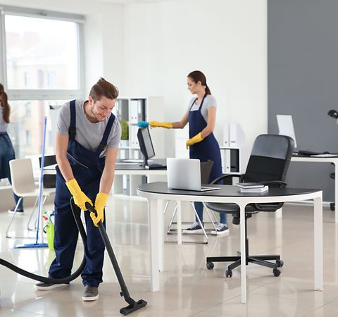 Team Cleaning Office Space