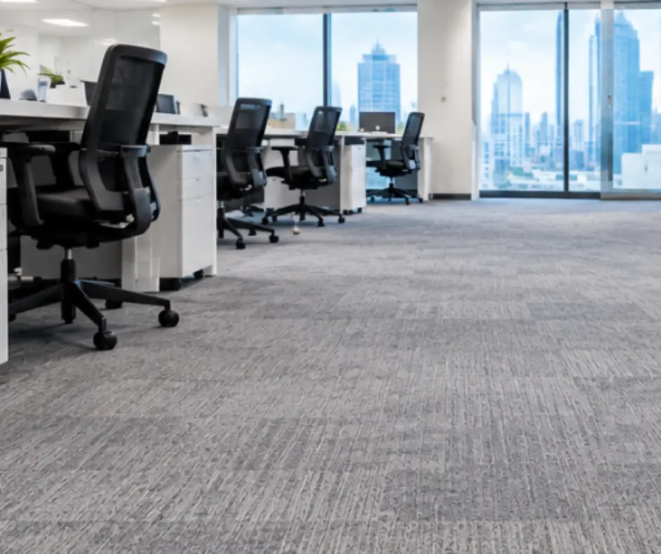 Clean and fresh carpet in a commercial office space after end of lease cleaning in Melbourne
